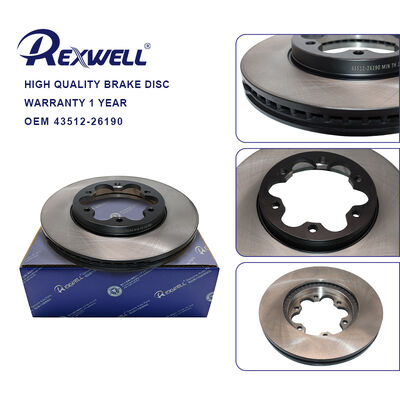 43512-26190 Auto Brake Systems Front Disc Rotor for Toyota Hiace Commuter 200 Series KDH200 TRH GDH 2005-2018